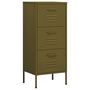 Voir la diapositive 2 : VIDAXL Armoire de rangement Vert olive 42,5x35x101,5 cm Acier