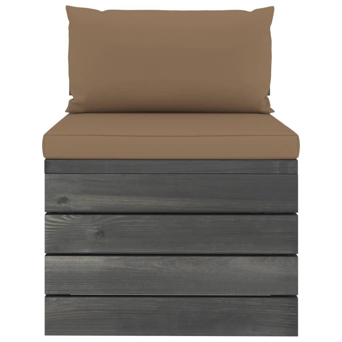 VIDAXL Salon palette de jardin 2 pcs avec coussins Bois de pin massif