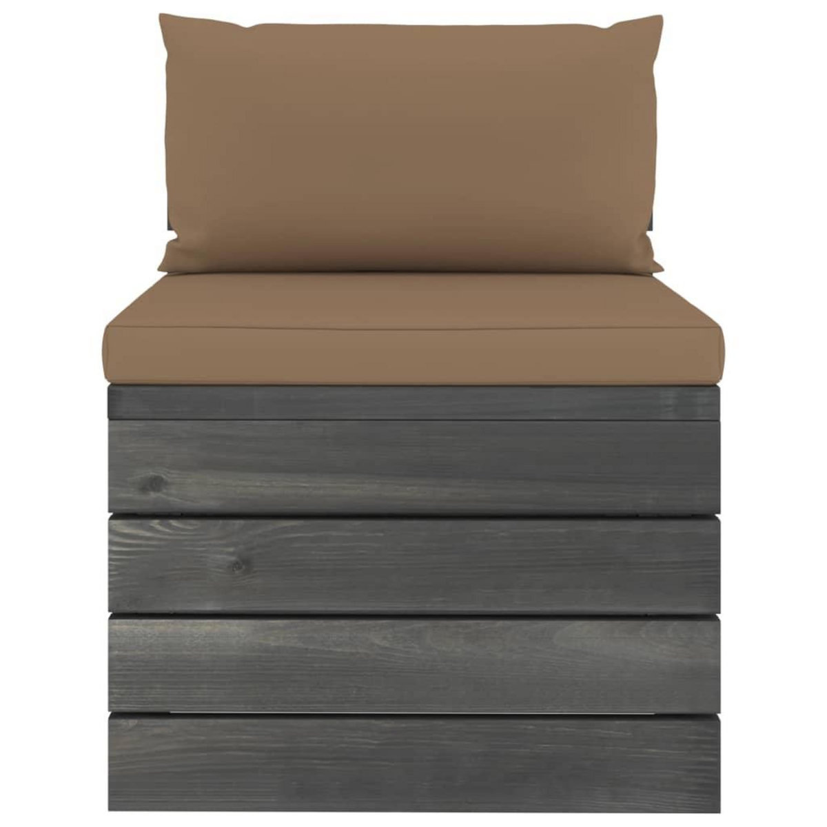 VIDAXL Salon palette de jardin 2 pcs avec coussins Bois de pin massif