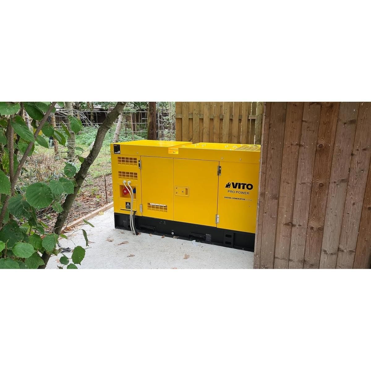 VITO Groupe électrogène 40kVA Diesel Triphasé et Monophasé AVR ATS Démarrage Automatique Autonomie 10h Silencieux VITO