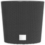 Voir la diapositive 4 : VIDAXL Jardiniere et interieur amovible anthracite 15 /15,3 L rotin PP
