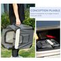 Voir la diapositive 6 : PAWHUT Sac de transport pour chien et chat pliable - poignée, 3 entrées zippées, poche - coussin amovible inclus - acier oxford polyester gris noir