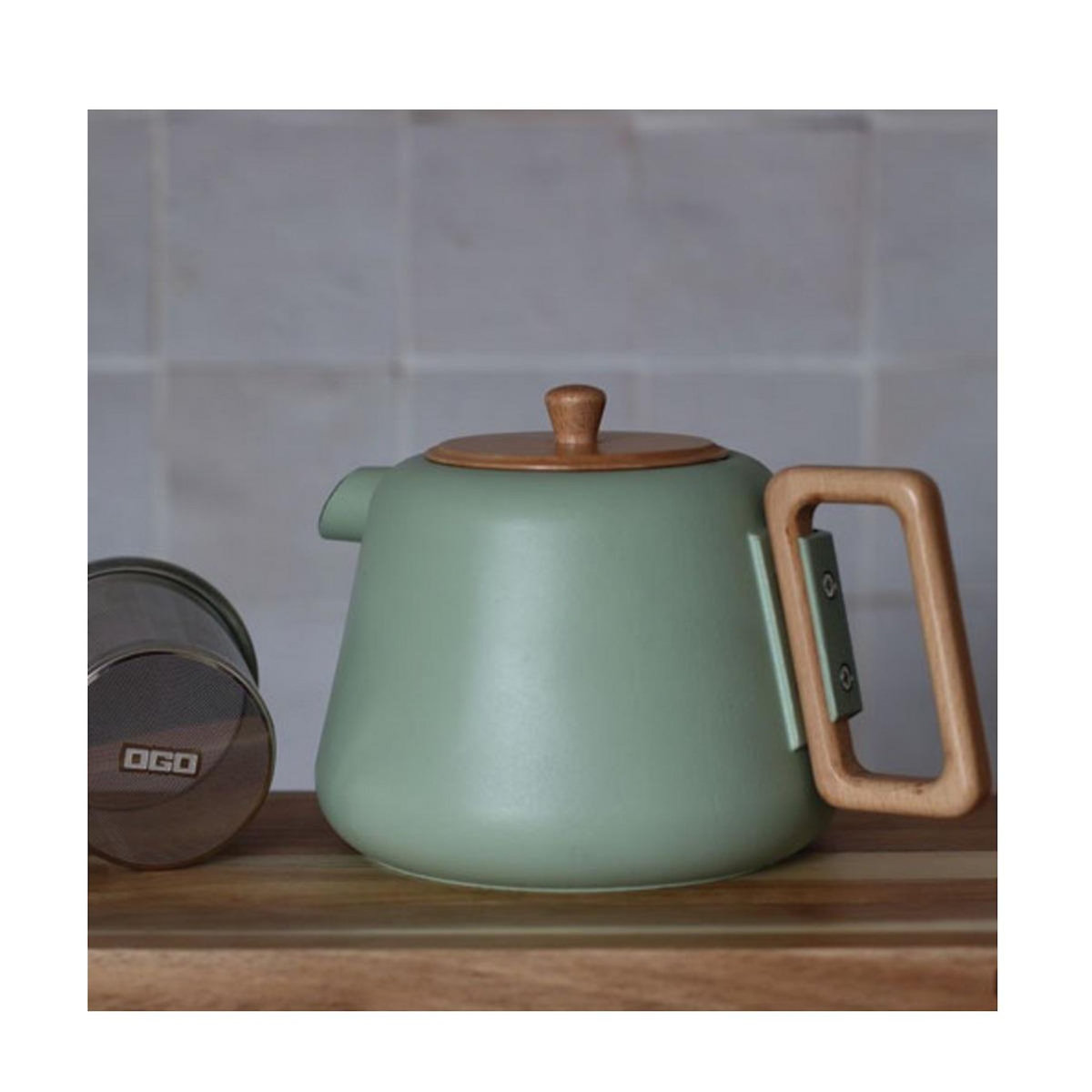 Ogo Théière en fonte1l amande - 7912178