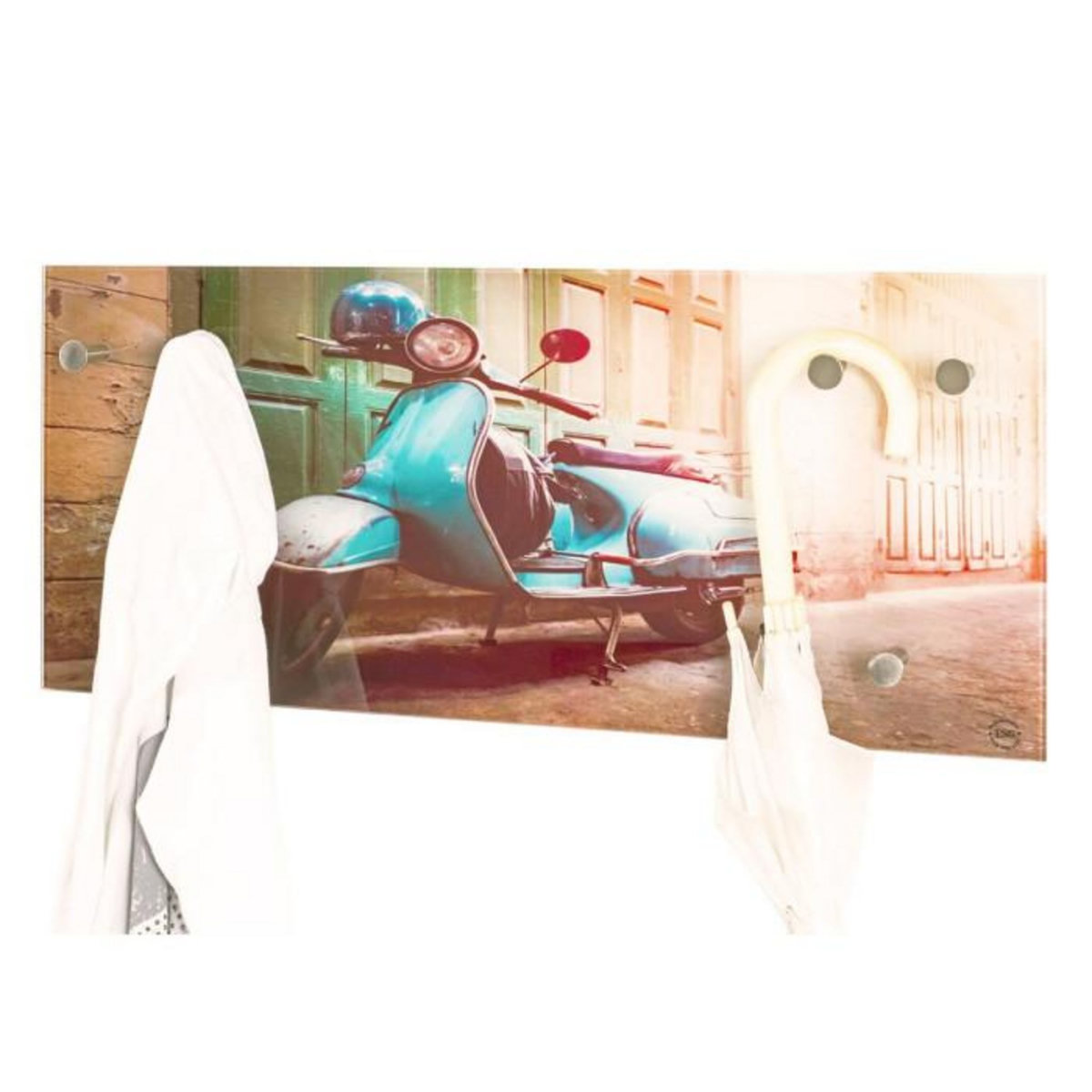 Paris Prix Patère Murale 6 Crochets  Scooter  70cm Multicolore