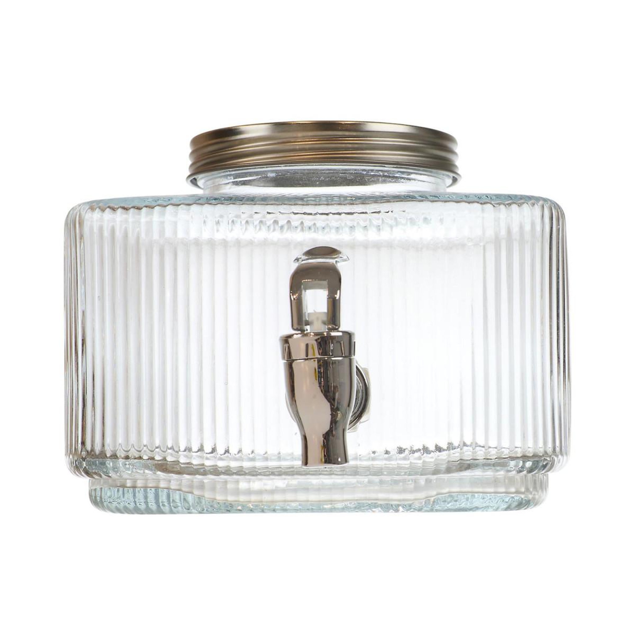 Voir la diapositive 2 : The Home Deco Factory Fontaine à boisson carrée  striée  3l transparent