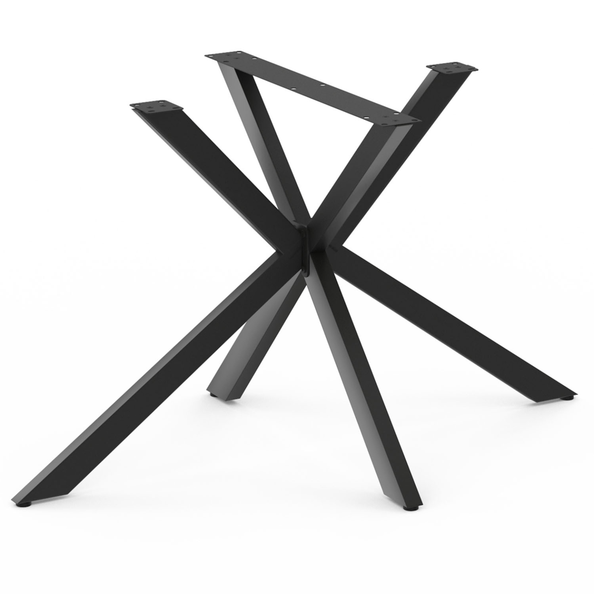 ID MARKET Pied de table araignée ALIX 130 cm métal noir design industriel