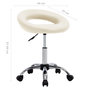 Voir la diapositive 6 : VIDAXL Chaise de travail roulante Creme Similicuir