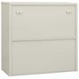 Voir la diapositive 4 : VIDAXL Armoire de bureau Gris clair 90x40x90 cm Acier