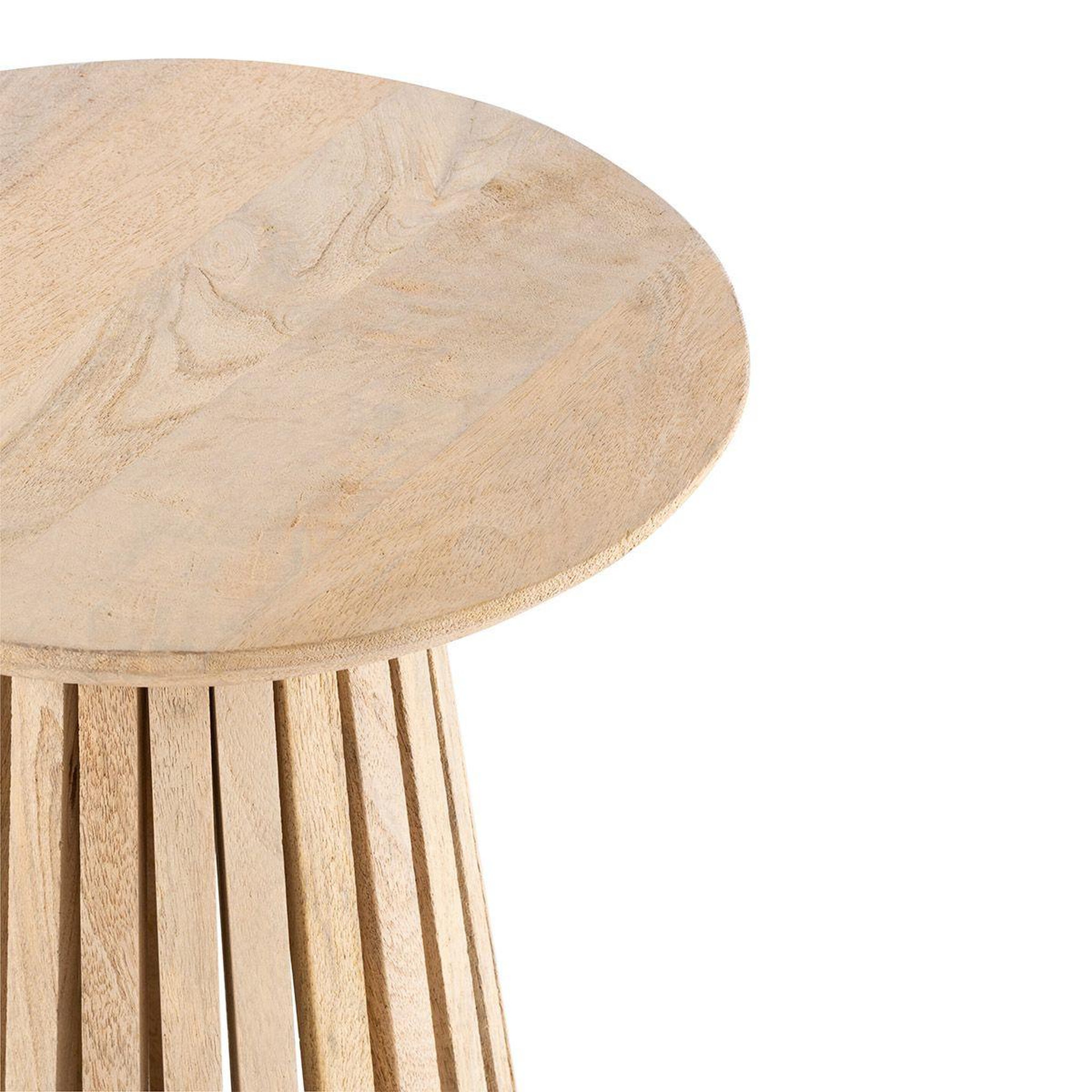Voir la diapositive 2 : J-LINE Table d'appoint design en bois  vincent  40cm naturel