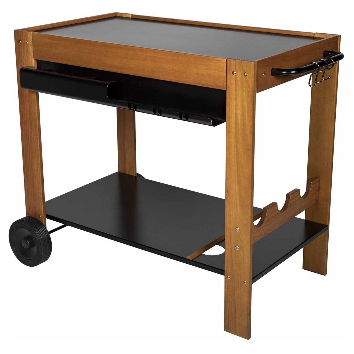 Desserte en bois - grise creusée - 87x47cm - PERLA