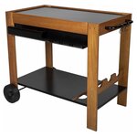 Desserte en bois - grise creusée - 87x47cm - PERLA