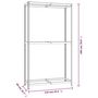 Voir la diapositive 6 : VIDAXL Porte-pneus a 2 niveaux 2 pcs Argente 110x40x180 cm Acier