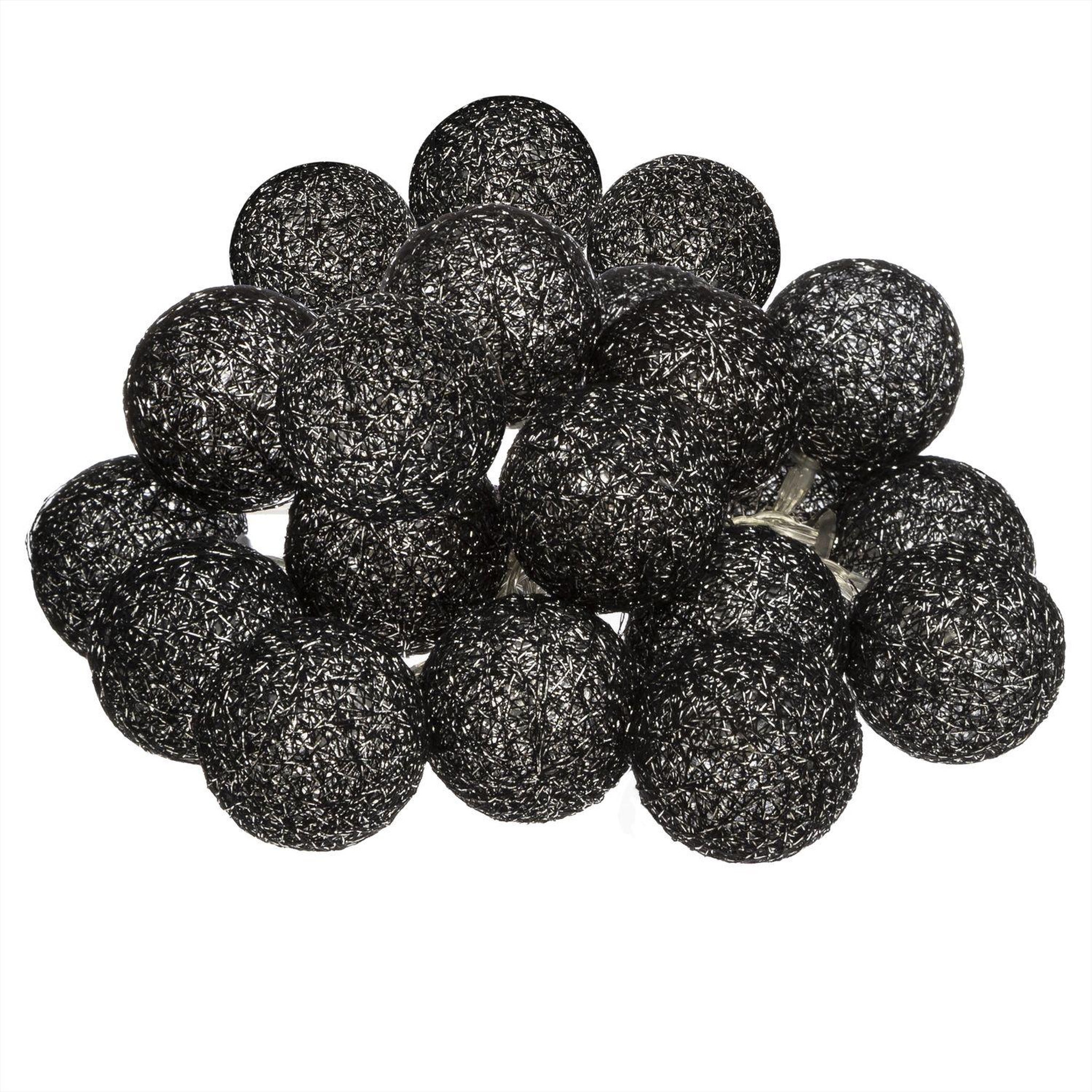 ATMOSPHERA Guirlande sur secteur LED 20 boules. Coloris disponibles : Blanc, Gris