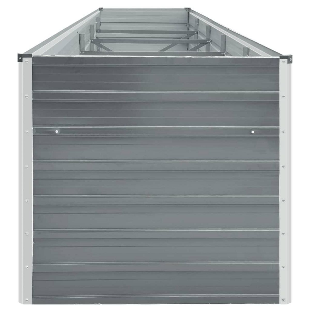 VIDAXL Lit sureleve de jardin Acier galvanise 400x80x45 cm Gris