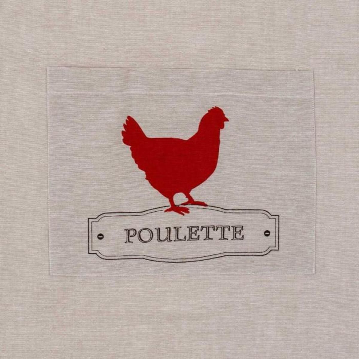 Paris Prix Tablier de Cuisine  Poulette  60x80cm Multicolore