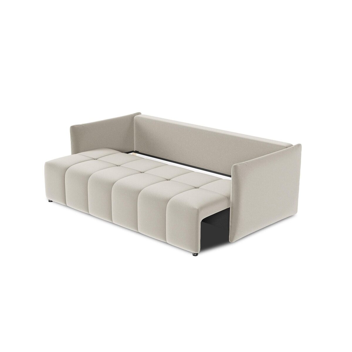 BEST MOBILIER Petra - canapé 3 places convertible avec coffre - en velours