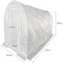 Voir la diapositive 4 : Habitat et Jardin Bâche pour serre tunnel de jardin  Mimosa  - 9 m² - 180g - Blanc