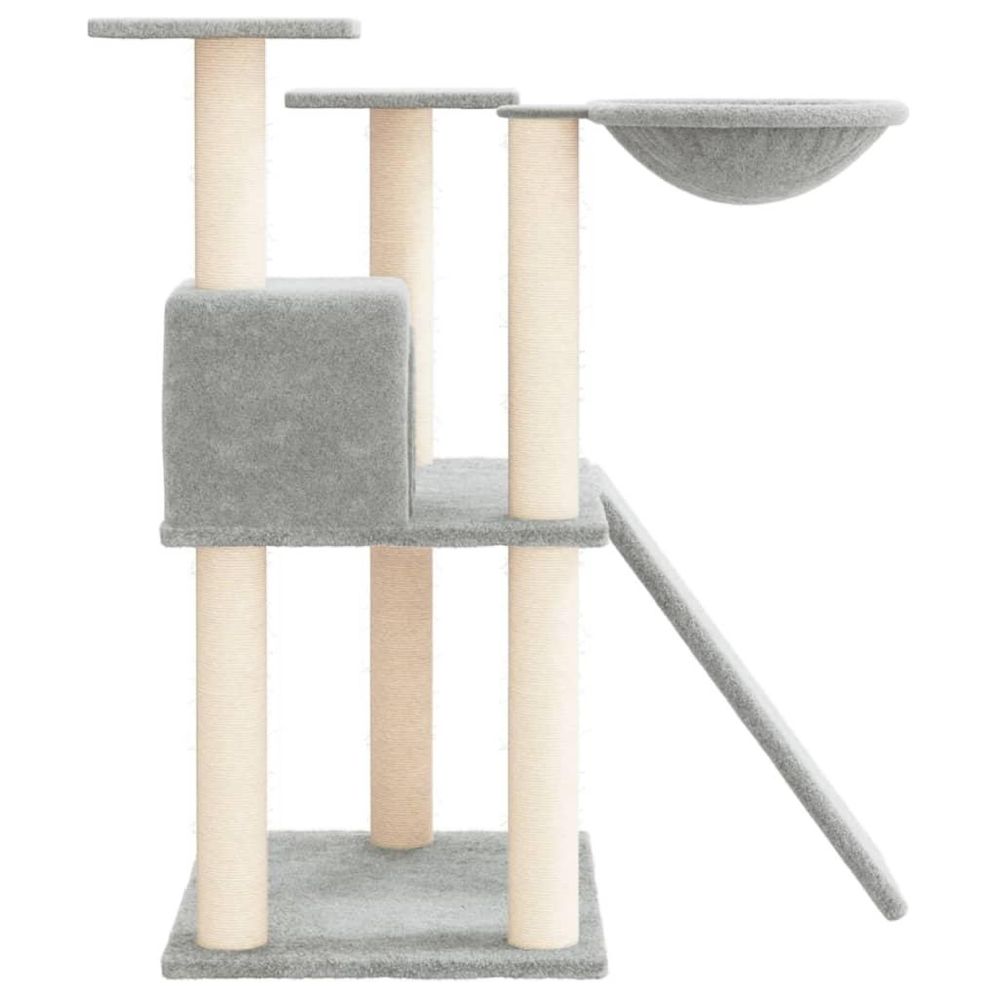 Voir la diapositive 4 : VIDAXL Arbre a chat avec griffoirs en sisal Gris clair 83 cm