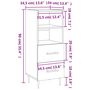 Voir la diapositive 6 : VIDAXL Buffet Gris beton 34,5x34x90 cm Bois d'ingenierie