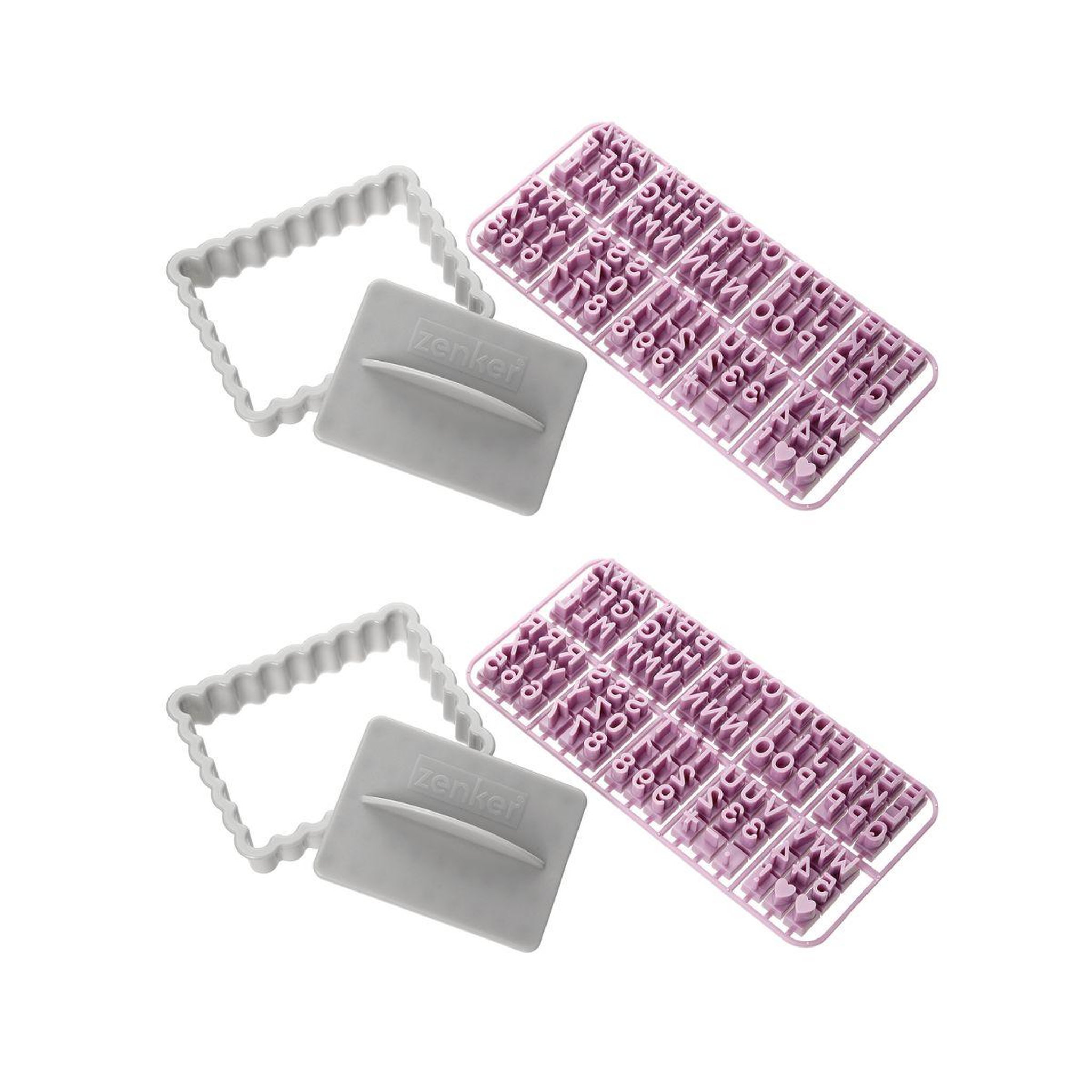 ZENKER Lot de 2 tampons alphabet pour biscuit zenker smart pastry