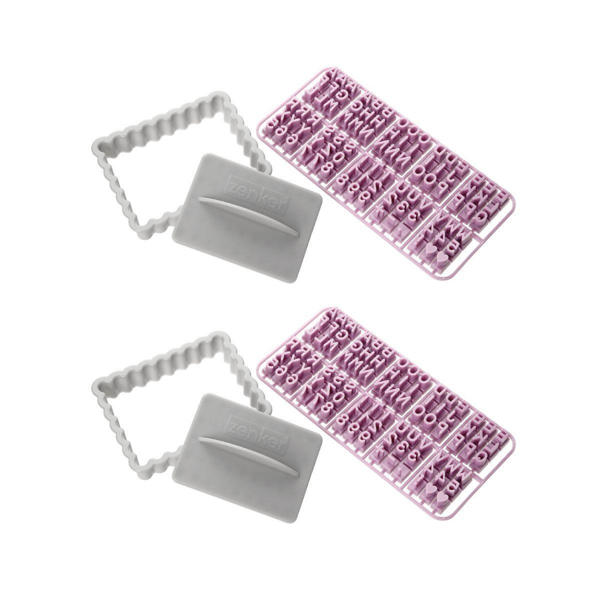 ZENKER Lot de 2 tampons alphabet pour biscuit Zenker Smart Pastry