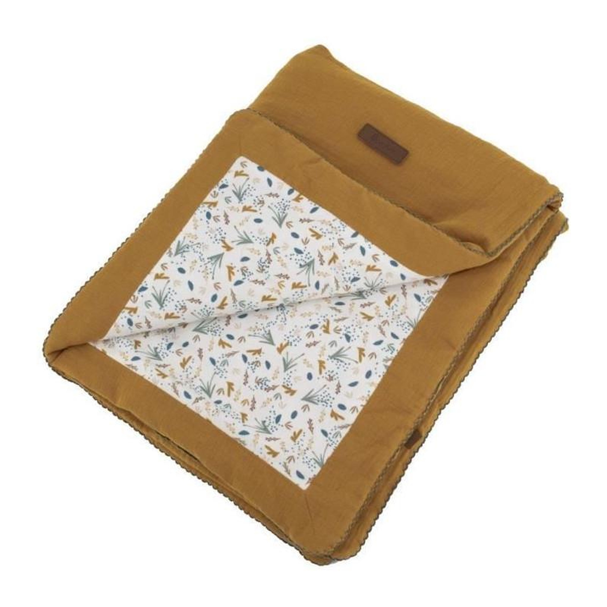 DOMIVA Couverture double face - DOMIVA - AU FIL DE L'EAU - 75 x 100 cm - Caramel