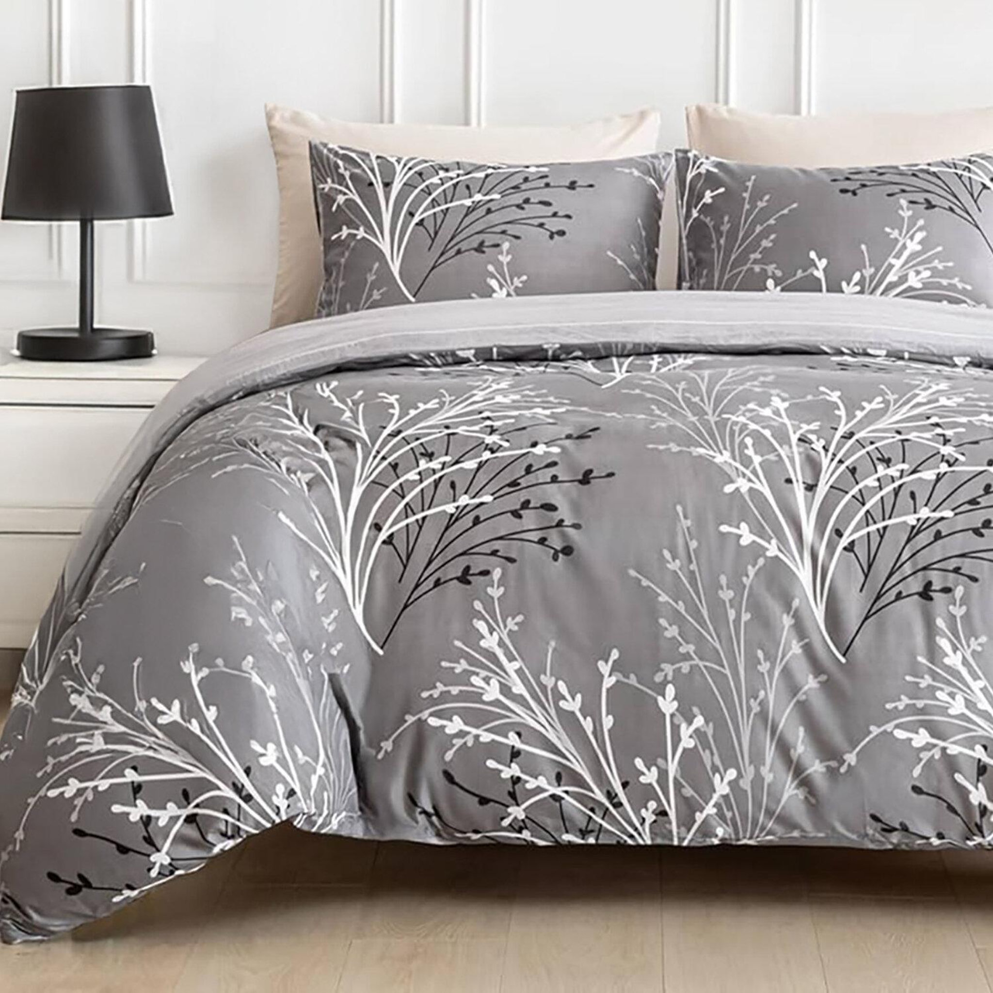 Voir la diapositive 2 : Home collection Parure housse de couette 100 % coton 57 fils Silverel