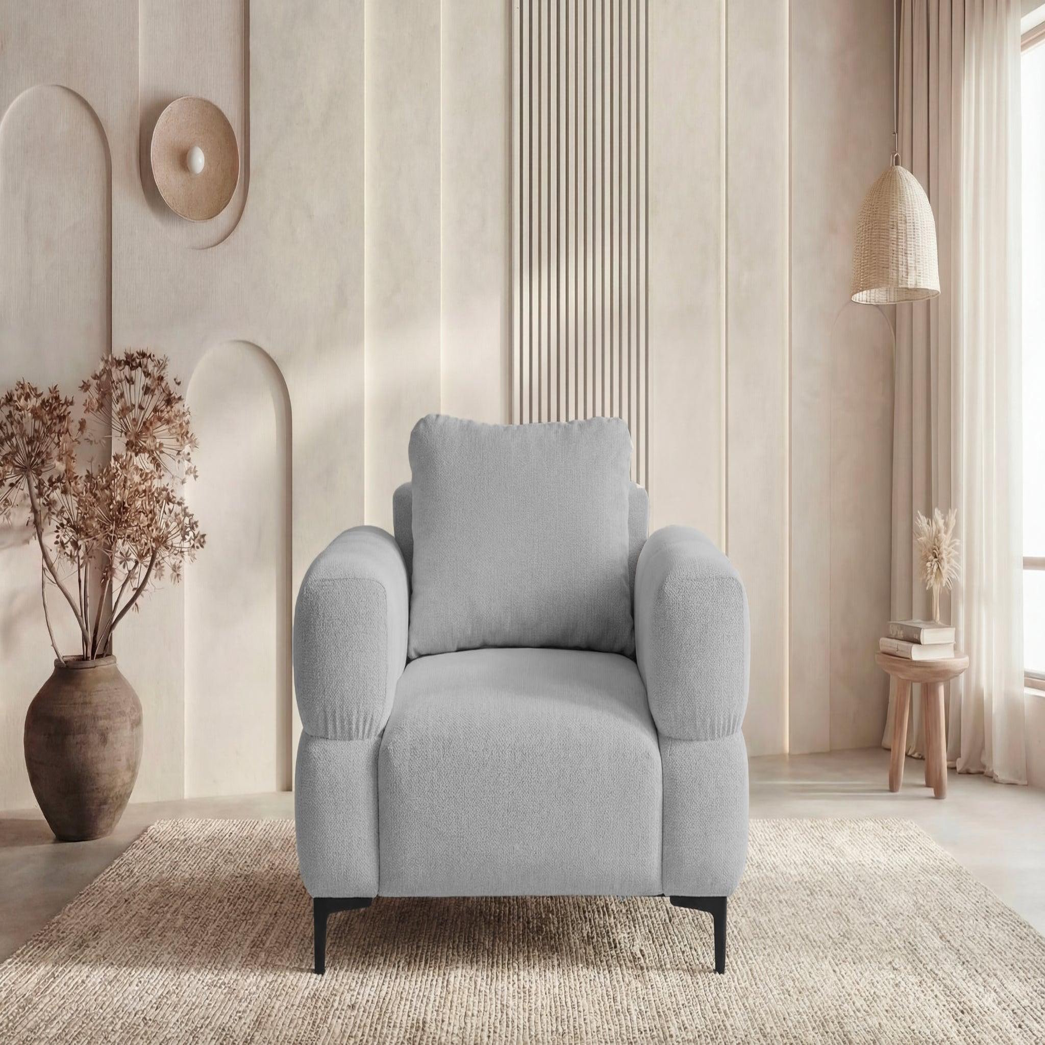 Voir la diapositive 3 : CASANOVA PARIS Elton - fauteuil en tissu lisse