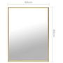 Voir la diapositive 5 : VIDAXL Miroir Dore 80x60 cm