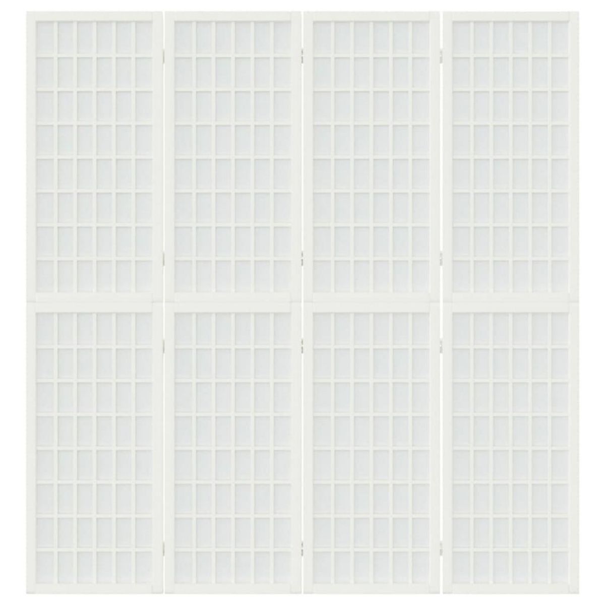 VIDAXL Cloison de separation pliable 4 panneaux 160x170 cm Blanc