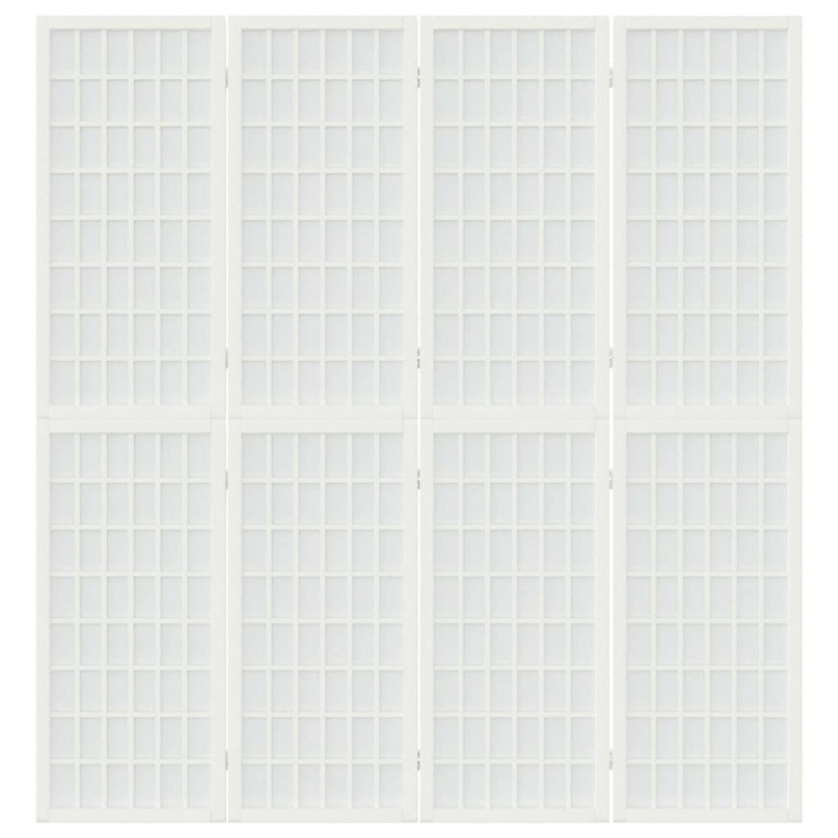 VIDAXL Cloison de separation pliable 4 panneaux 160x170 cm Blanc