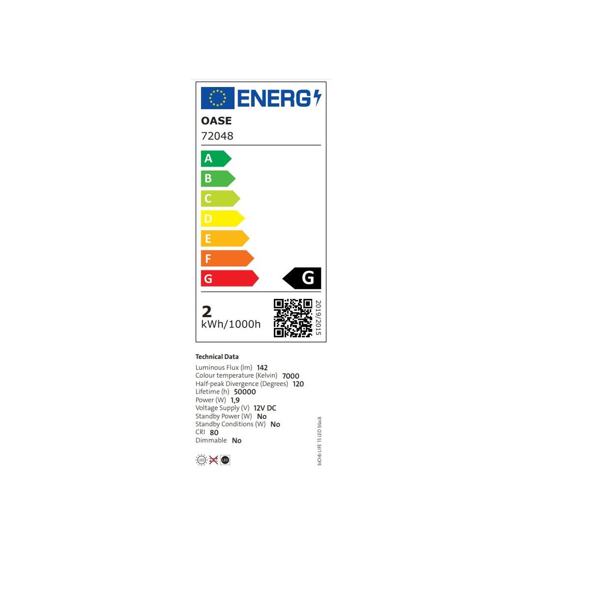 Voir la diapositive 2 : Oase Aquarium 15l led noir - life 15 led black