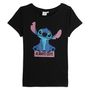 Voir la diapositive 2 : INEXTENSO T-shirt manches courtes gris anthracite femme Lilo et Stitch
