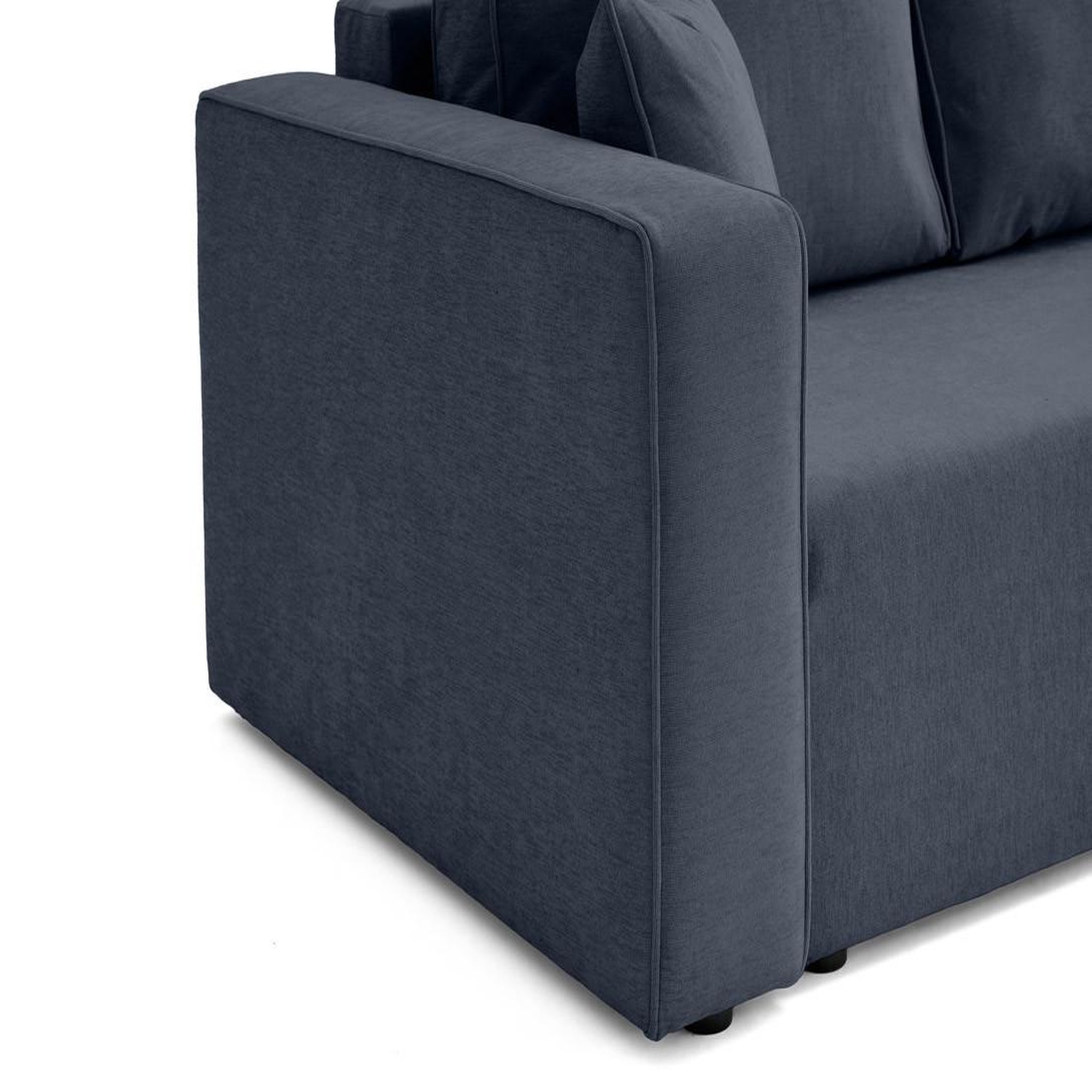 Voir la diapositive 6 : BEST MOBILIER Topaze - canapé 3 places - convertible avec coffre - en tissu
