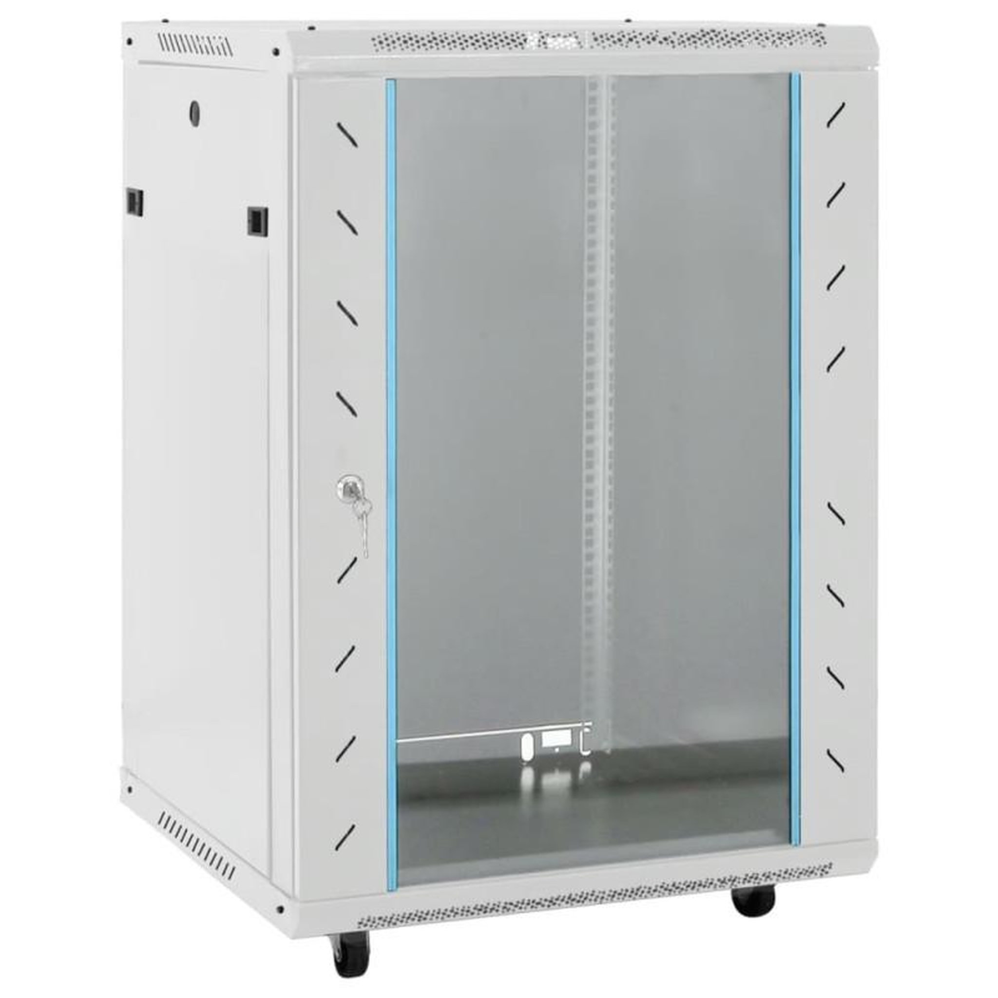 VIDAXL Coffret de réseau avec pieds pivotants 15U 19 IP20 53x40x80 cm
