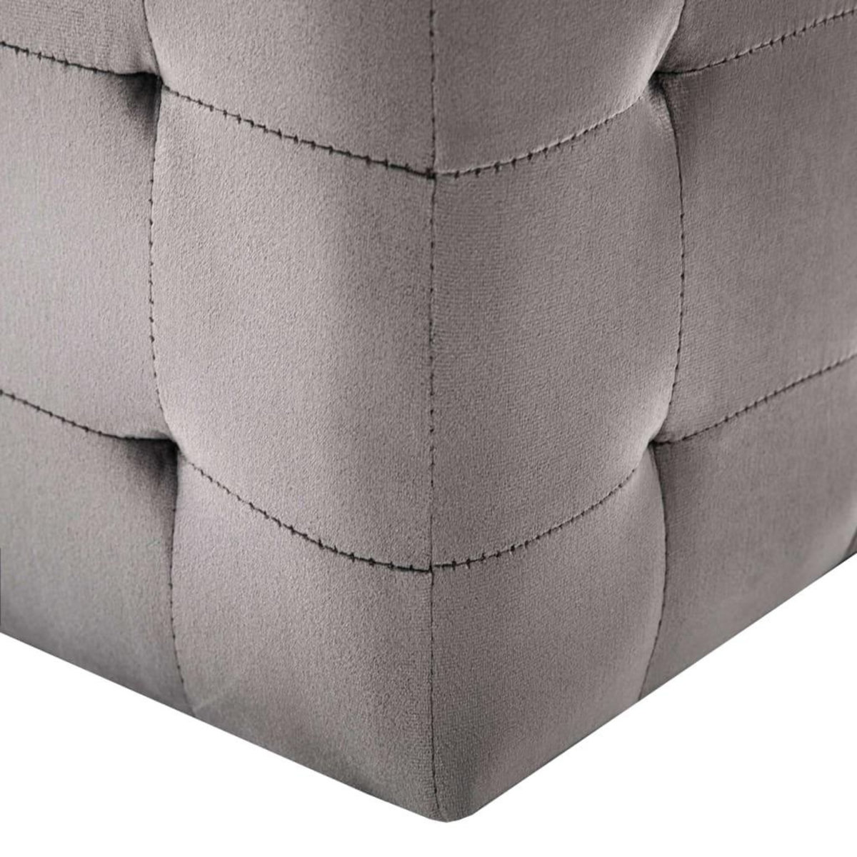 VIDAXL 2 pcs Poufs Gris 30 x 30 x 30 cm Tissu velours