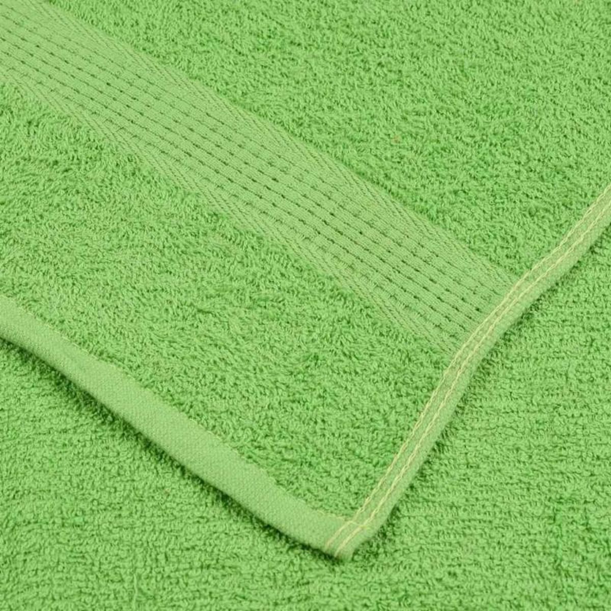 VIDAXL Serviettes de douche 10 pcs vert pomme 70x140 cm 100% coton