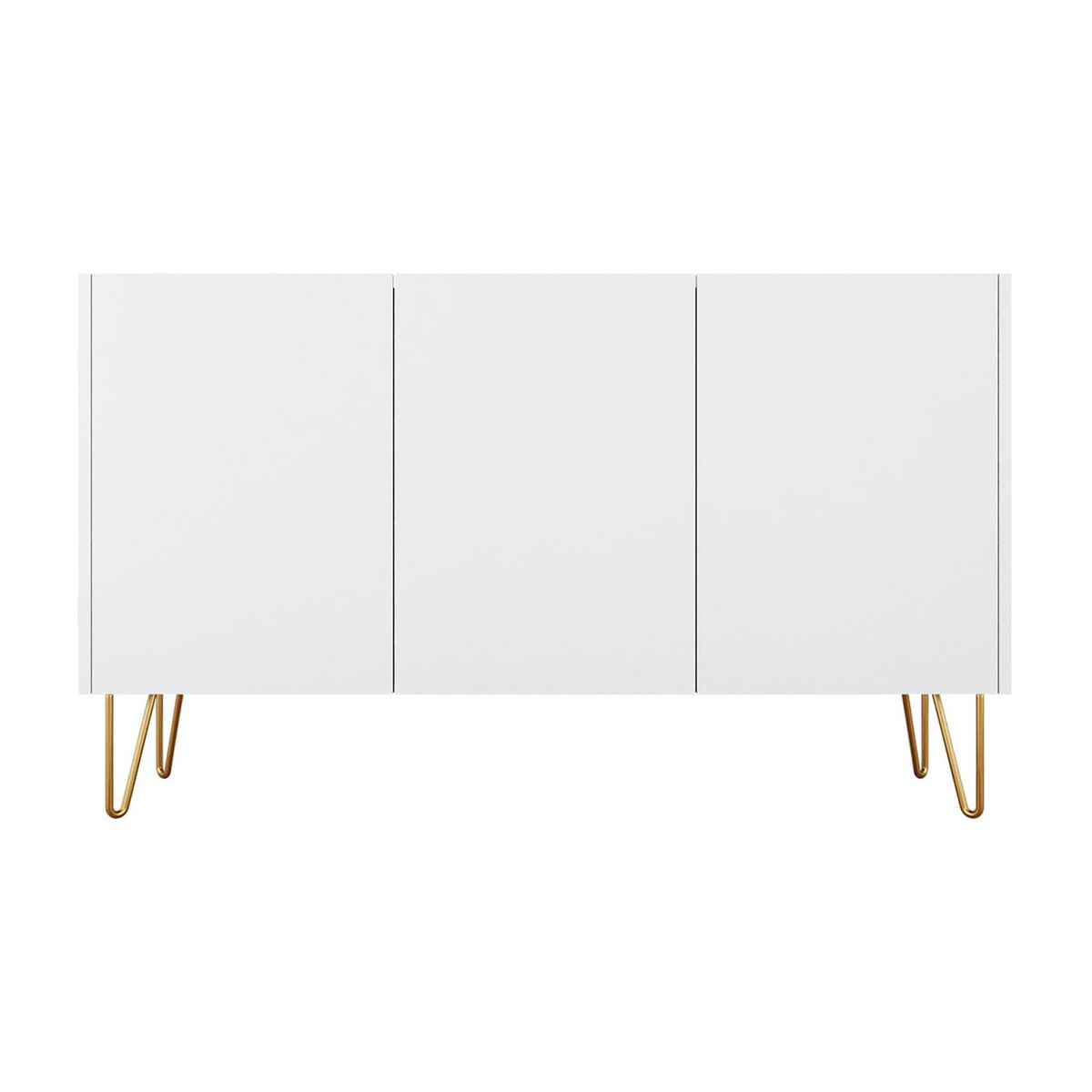 BEST MOBILIER Cali - buffet bas - effet marbre - 144 cm