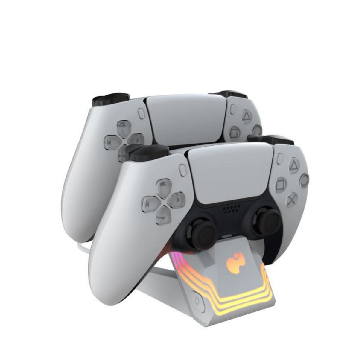PDP Double chargeur Pdp Afterglow Wave pour PS5 Blanc