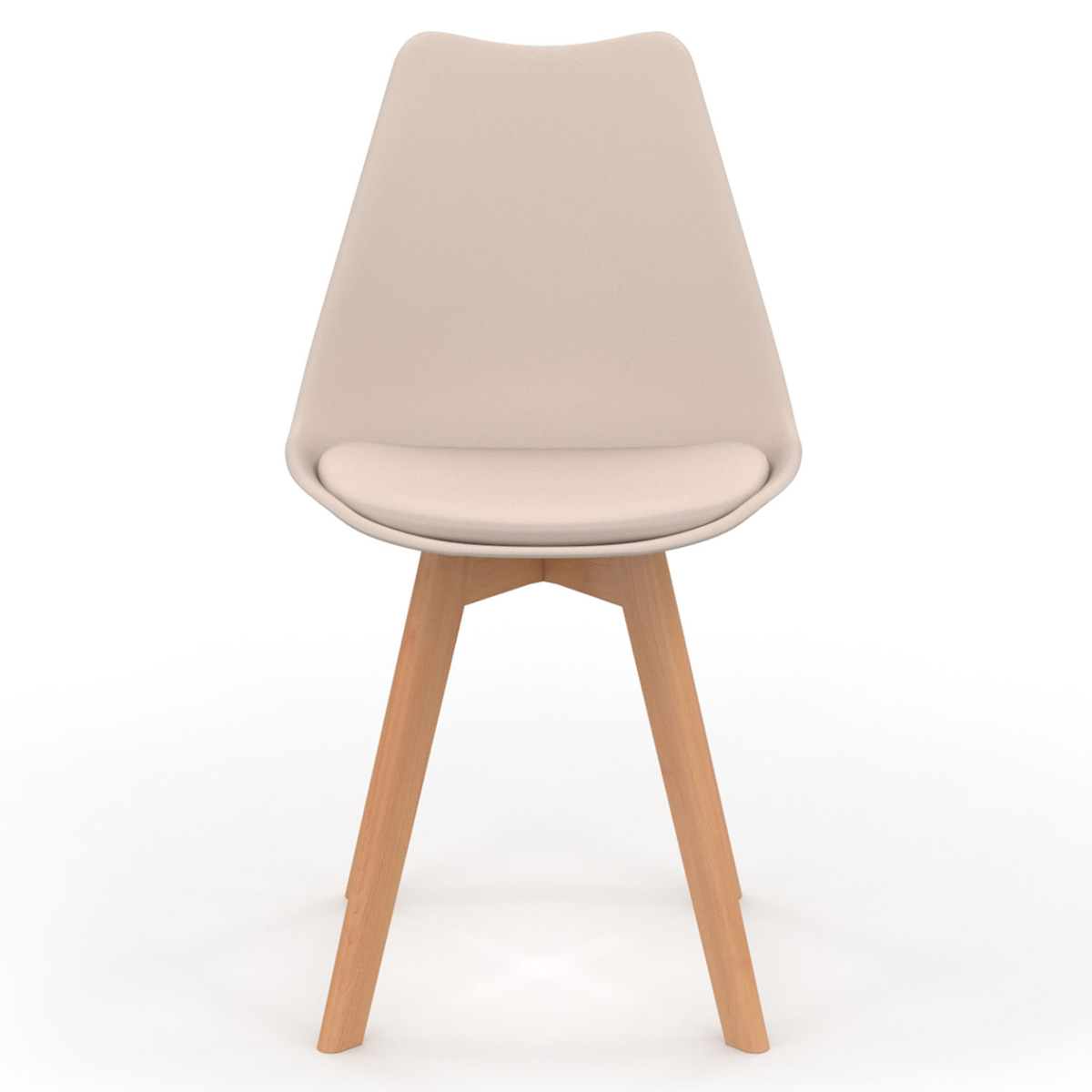 ID MARKET Lot de 8 chaises scandinaves SARA mix color gris foncé x2, terracotta x3, beige x3