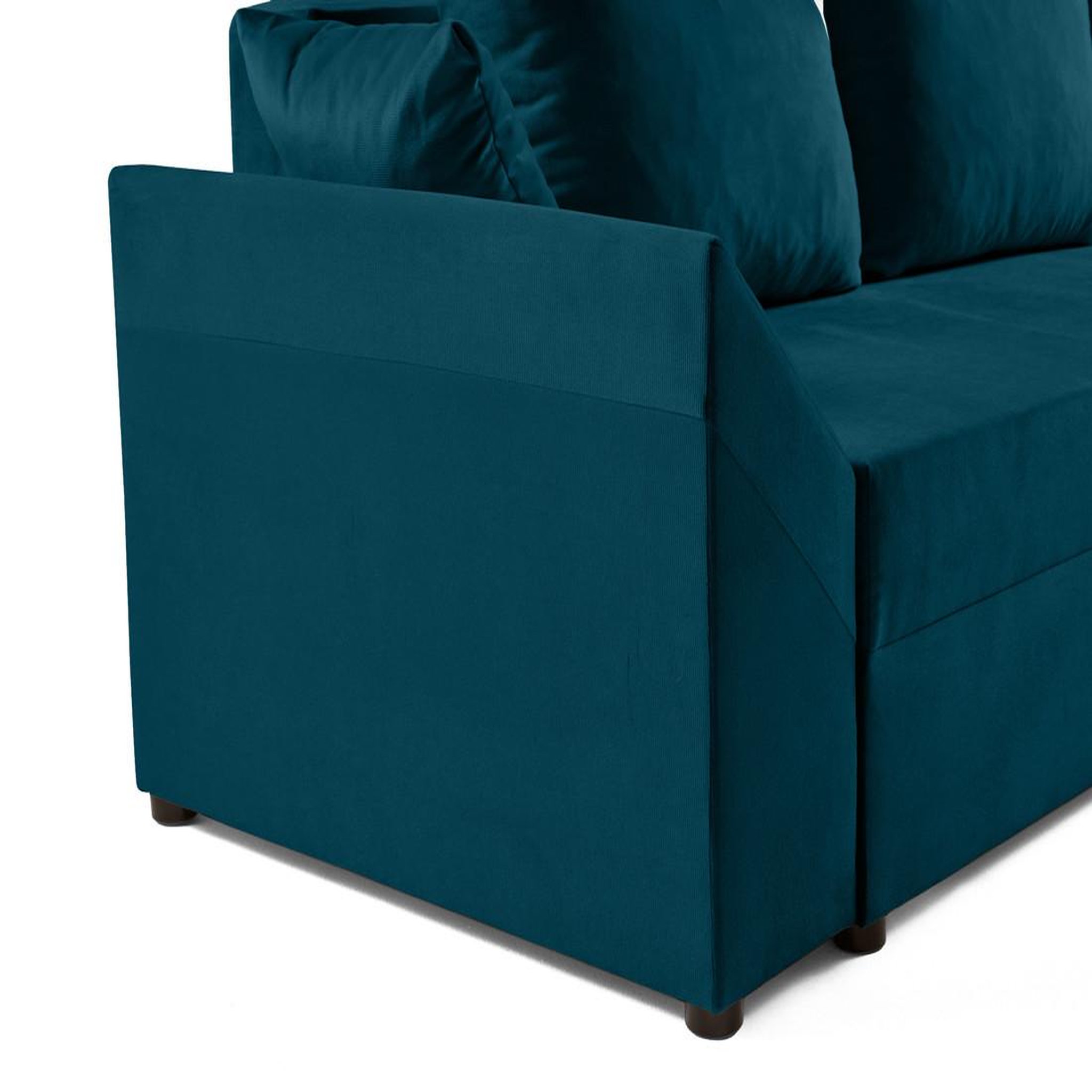 Voir la diapositive 5 : BEST MOBILIER Mike - canapé d'angle réversible - 4 places - convertible avec coffre - en velours