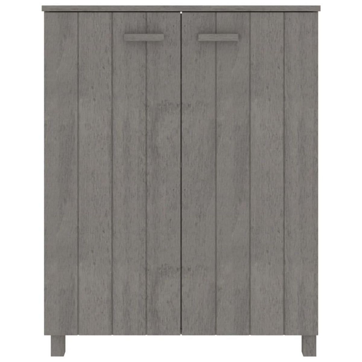 VIDAXL Armoire a chaussures HAMAR Gris clair 85x40x108 cm Pin massif