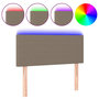 Voir la diapositive 2 : VIDAXL Tete de lit a LED Taupe 90x5x78/88 cm Tissu