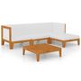 Voir la diapositive 2 : VIDAXL Salon de jardin 5 pcs avec coussins Bois d'acacia solide