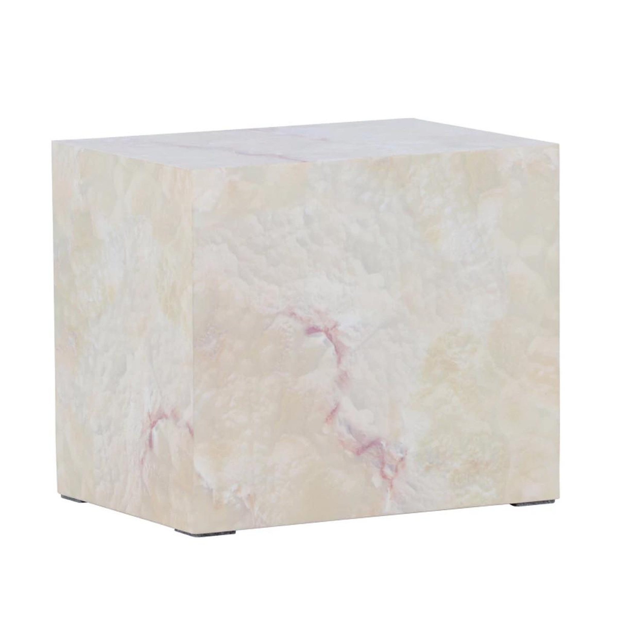 Paris Prix Table de chevet effet pierre  york  35cm beige