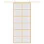 Voir la diapositive 3 : VIDAXL Porte coulissante dore 90x205 cm verre ESG depoli et aluminium