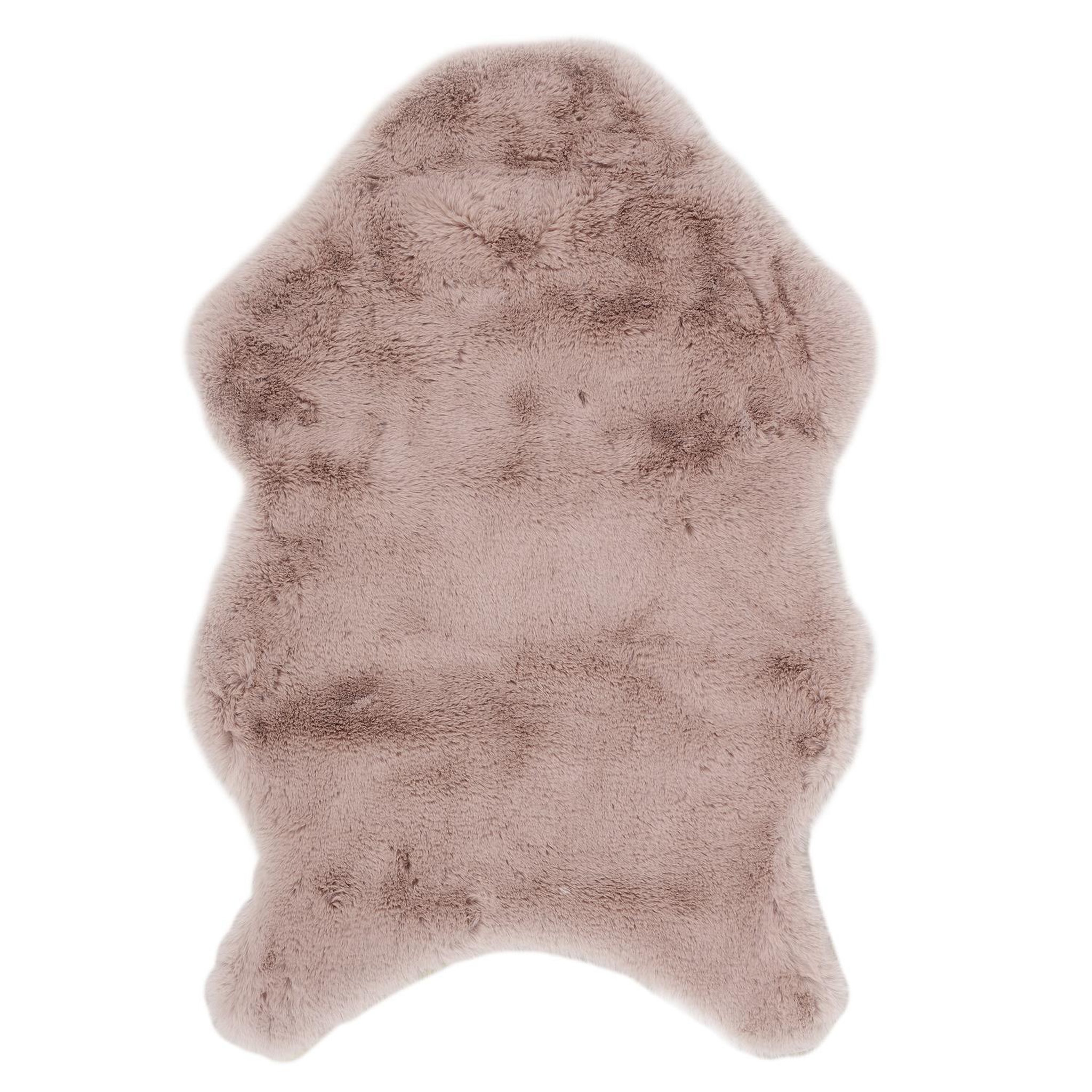The Home Deco Factory Tapis imitation fourrure poils fins - 60 x 90 cm - rose