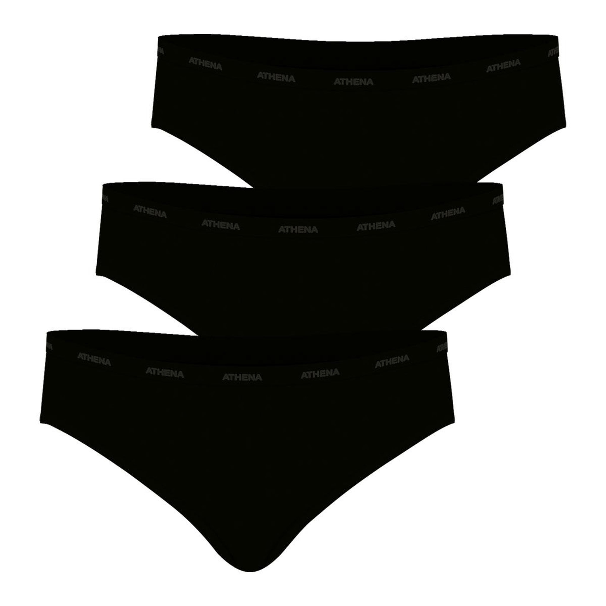 Voir la diapositive 1 : Athena Lot de 3 slips femme Ecopack Basic