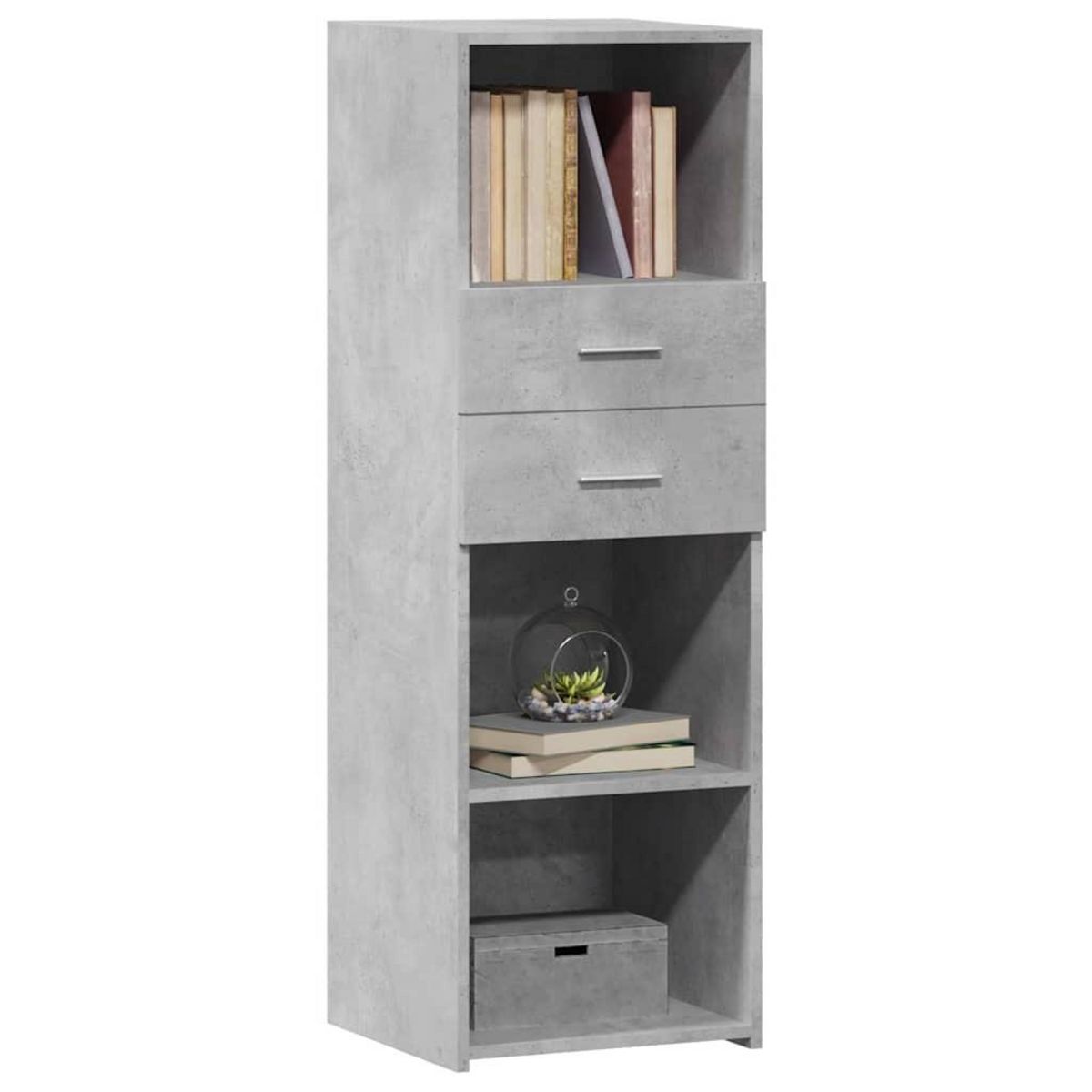 VIDAXL Buffet haut gris beton 40x42,5x124 cm bois d'ingenierie