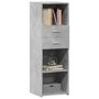 Voir la diapositive 3 : VIDAXL Buffet haut gris beton 40x42,5x124 cm bois d'ingenierie